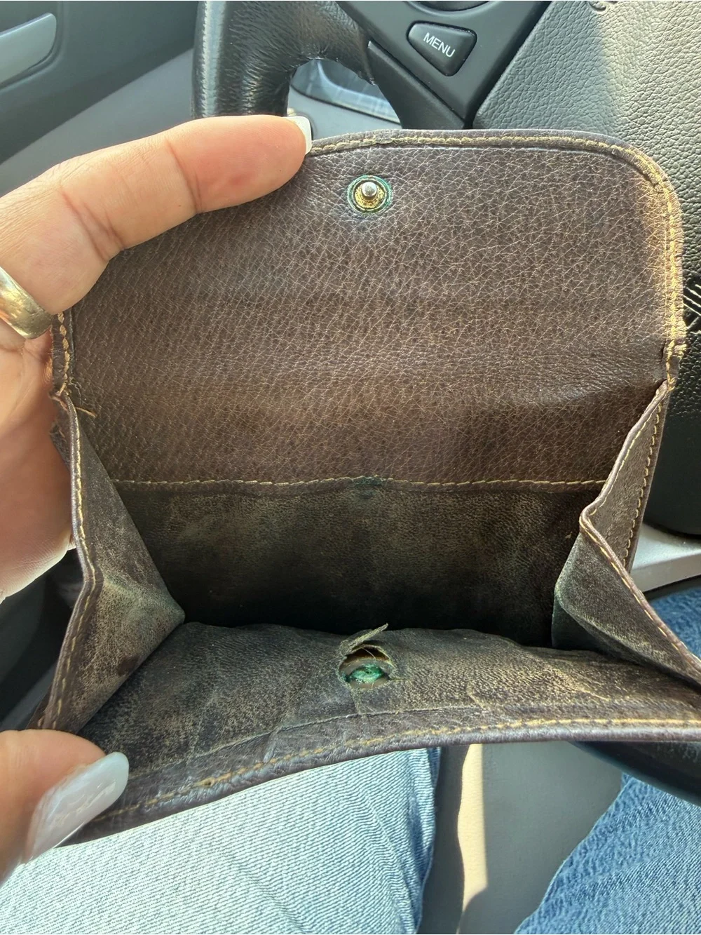 Authentic Vintage Gucci Monogram Canvas Wallet with Gold-Tone GG